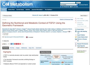 Webseite der Zeitschrift Cell Metabolism