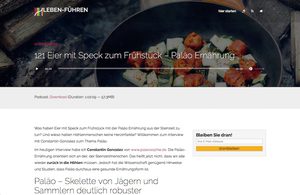 LEBEN-FÜHREN-Podcast mit Folge über die Paleo-Ernährung