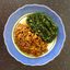 Hackfleisch-Curry mit Honig-Balsamico-Spinat
