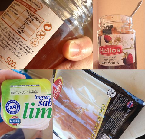 Glutenfreie Produkte in Spanien: Honig, Marmelade, Joghurt und Schinken 